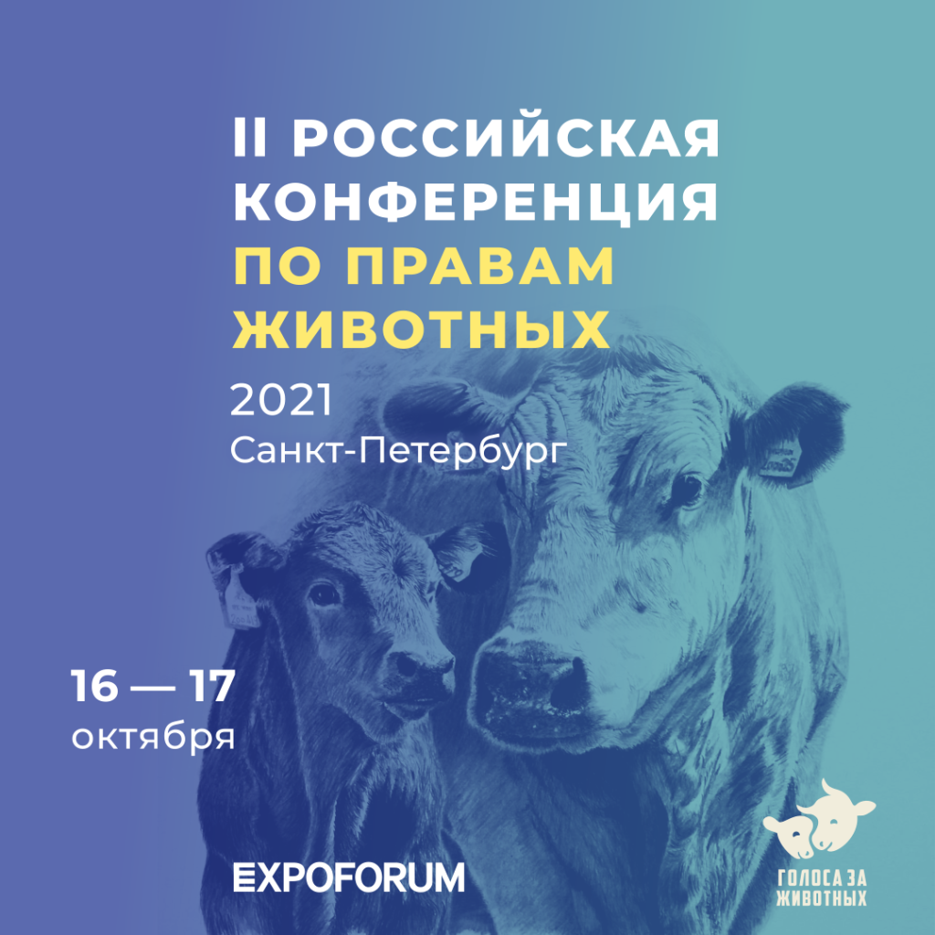 II Российская конференция по правам животных пройдёт 16 и 17 октября 2021 года в Санкт-Петербурге